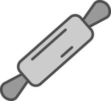 Rolling Pin Line Filled Greyscale Icon Design vector