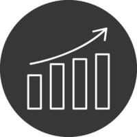 Growth Line Inverted Icon Design vector