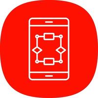 Algorithm Line Curve Icon Design vector