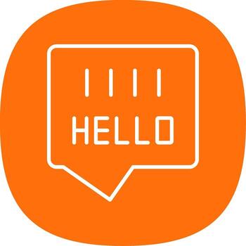 Speech Line Curve Icon Design vector