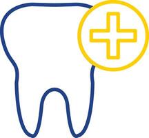 Tooth Line Two Colour Icon Design vector