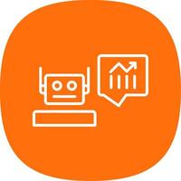 Prediction Line Curve Icon Design vector