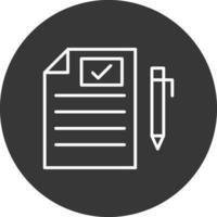 Planning Line Inverted Icon Design vector