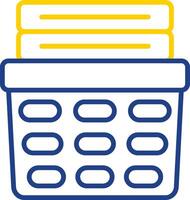 Laundry Basket Line Two Colour Icon Design vector