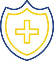 Shield Line Two Colour Icon Design vector