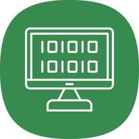 Algorithm Line Curve Icon Design vector