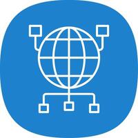 Global Organization Line Curve Icon Design vector