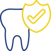 Tooth Line Two Colour Icon Design vector