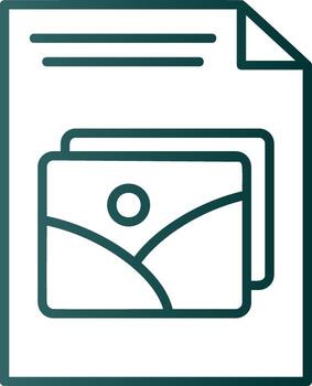 Image File Line Gradient Icon vector