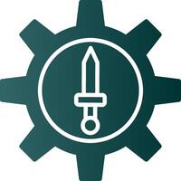 Attack Glyph Gradient Icon vector