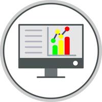 Dashboard Flat Circle Icon vector