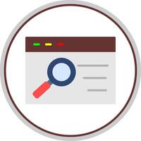 Quality Assurance Flat Circle Icon vector