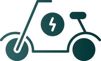 Scooter Glyph Gradient Icon vector