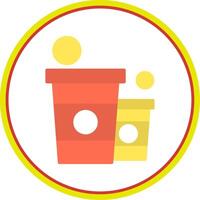 Beer Pong Flat Circle Icon vector