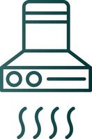 Extractor Hood Line Gradient Icon vector