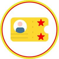 Ticket Flat Circle Icon vector