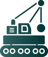 Wrecking Ball Glyph Gradient Icon vector