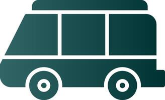 Minibus Glyph Gradient Icon vector