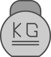 Weight Line Filled Greyscale Icon Design vector