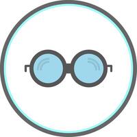 Glasses Flat Circle Icon vector