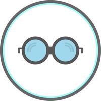 Glasses Flat Circle Icon vector