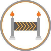 Barrier Flat Circle Icon vector