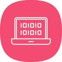 Binary Code Line Curve Icon Design vector