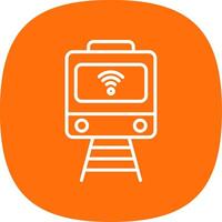 Train Line Curve Icon Design vector