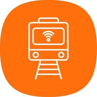 Train Line Curve Icon Design vector