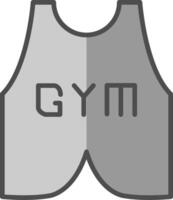 Vest Suit Line Filled Greyscale Icon Design vector