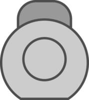 Kettlebell Line Filled Greyscale Icon Design vector