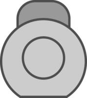 Kettlebell Line Filled Greyscale Icon Design vector