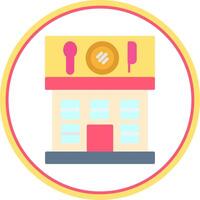 restaurante plano circulo icono vector