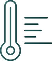 Temperature Hot Line Gradient Icon vector