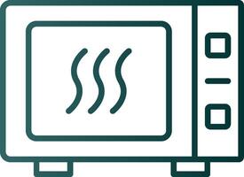 Microwave Line Gradient Icon vector