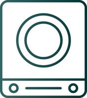 Induction Stove Line Gradient Icon vector