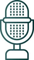 Microphone Line Gradient Icon vector