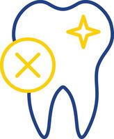 Rejected Line Two Colour Icon Design vector