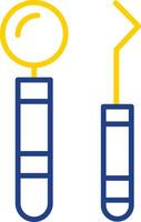 Dentist Tools Line Two Colour Icon Design vector