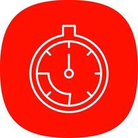 Stopwatch Line Curve Icon Design vector