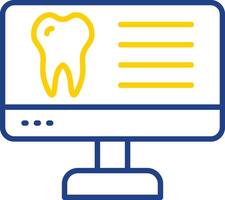 Monitor Line Two Colour Icon Design vector