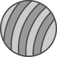 Exercise Ball Line Filled Greyscale Icon Design vector