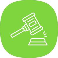 Auction Line Curve Icon Design vector