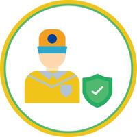 Security Official Flat Circle Icon vector