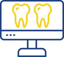 Monitor Line Two Colour Icon Design vector