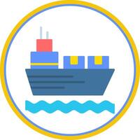 Shipping Flat Circle Icon vector