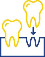 Implants Line Two Colour Icon Design vector