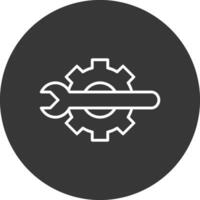 Technical Tools Line Inverted Icon Design vector