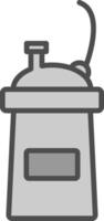 Protein Shake Line Filled Greyscale Icon Design vector