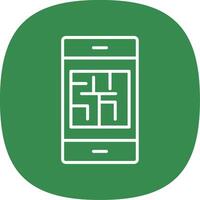 Maze Line Curve Icon Design vector